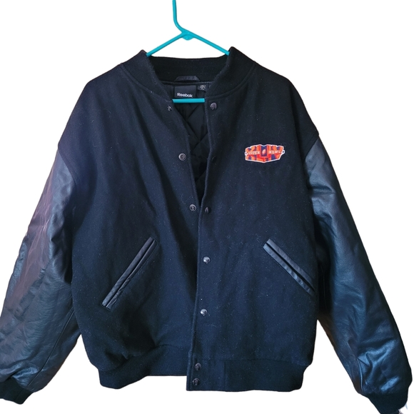 Reebok Other - Reebok Superbowl XLIV  Jacket Size XL Saints vs Colts 2010 Black Quilted Logo